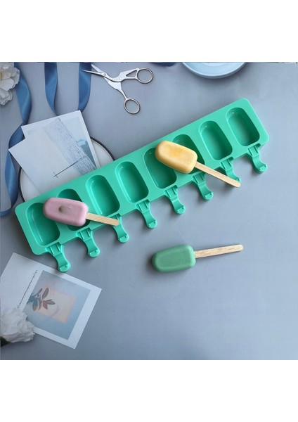 Pembe Silikon Dondurma Kalıp Dıy Çikolata Tatlı Popsicle Kalıpları Tepsi Buz Küpü Makinesi Ev Yapımı Araçları Yaz Parti Malzemeleri (Yurt Dışından) indirimleri
