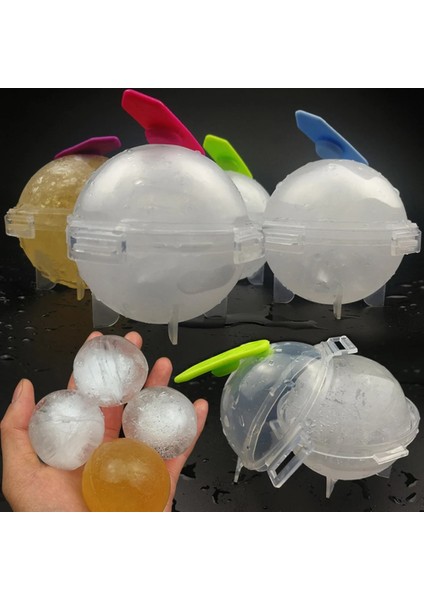 1 Adet Rastgele Renk 1-10 Adet Yuvarlak Top Buz Küpü Kalıp Dıy Dondurma Yapma Makinesi Plastik Buz Kalıp Viski Buz Kalıbı Bar Aracı Mutfak Gadget Aksesuarları (Yurt Dışından)