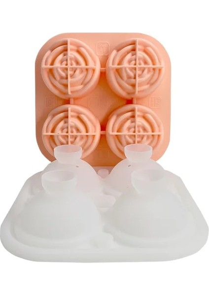 4 Delik Pembe 1/4/6 Delik Gül Kalp Veya Elmas Şekli Buz Küpü Kalıp Viski Şarap Soğutma Buz Yapıcı Yeniden Kullanılabilir Buz Küpleri Tepsi Kalıp Dondurucu Için (Yurt Dışından)