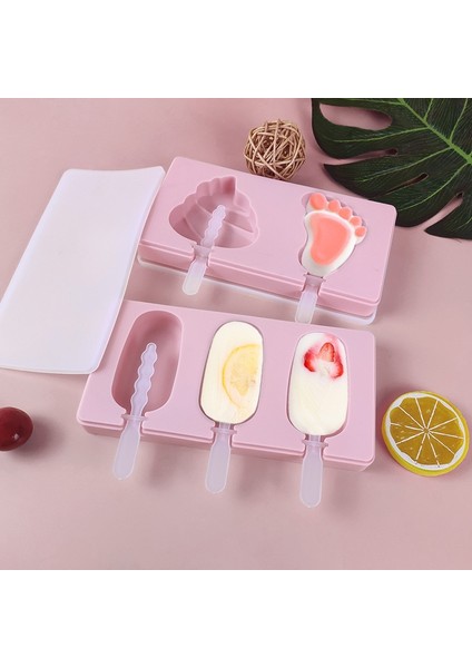 50PCS-AHŞAP Kaplı Dondurma Silikon Kalıp Karikatür Dondurma Popsicle Silikon Öğütücü Dıy Popsicle Kalıp Buz Küpü Makinesi Renk Rastgele (Yurt Dışından) fırsatları