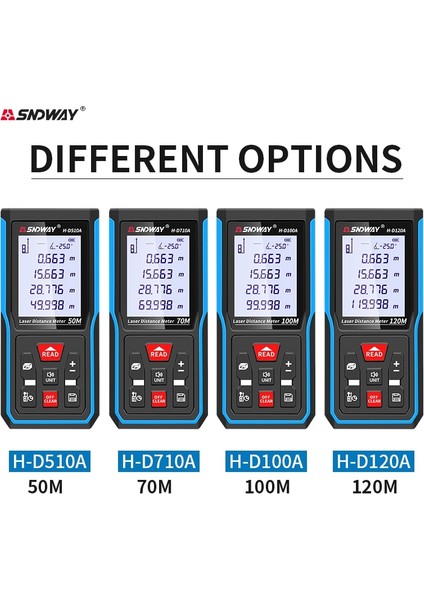 SW-MS50 Tasarruflu Sndway Lazer Mesafe Ölçer 50M 70M 100M 120M Uzaklık Ölçer Dijital Mesafe Bulucu Trena Rulet Cetvel Mesafe Ölçüm Bandı (Yurt Dışından) fiyatları