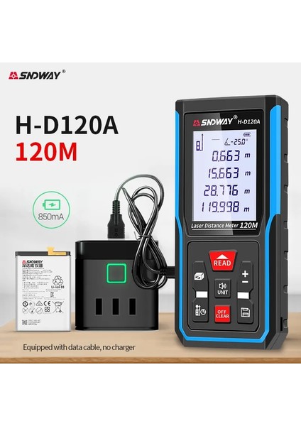 SW-MS50 Tasarruflu Sndway Lazer Mesafe Ölçer 50M 70M 100M 120M Uzaklık Ölçer Dijital Mesafe Bulucu Trena Rulet Cetvel Mesafe Ölçüm Bandı (Yurt Dışından) fırsatları