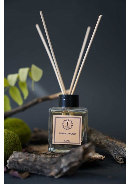Oda Kokusu Kare Bambu Çubuklu Sandalwood Fresh Ortam Ev ve Oda Kokusu Twılls