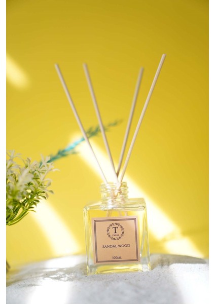 Oda Kokusu Kare Bambu Çubuklu Sandalwood Fresh Ortam Ev ve Oda Kokusu Twılls