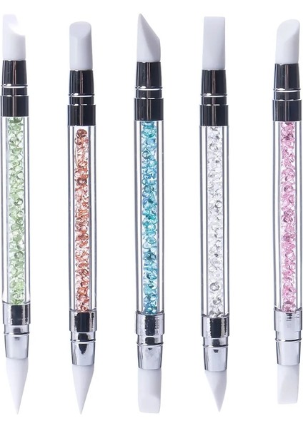 Kırmızı 1 Adet Rhinestone Nail Art Fırçalar Silikon Kafa Tırnak Fırçası Kalem Akrilik Saplı (Yurt Dışından) fiyatları