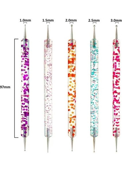 Mavi 20 Adet/takım Tırnak Sanat Boyama Kalem Akrilik Uv Jel Glitter Çizim Dıy Boyama Çivi Fırçası Oyma Çiçek Kalemler Manikür Araçları (Yurt Dışından)