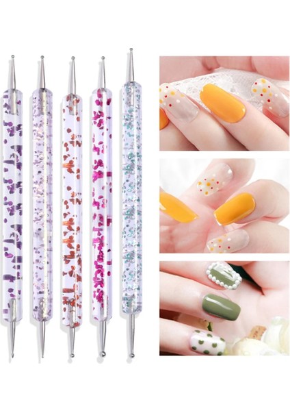 Mavi 20 Adet/takım Tırnak Sanat Boyama Kalem Akrilik Uv Jel Glitter Çizim Dıy Boyama Çivi Fırçası Oyma Çiçek Kalemler Manikür Araçları (Yurt Dışından) modelleri