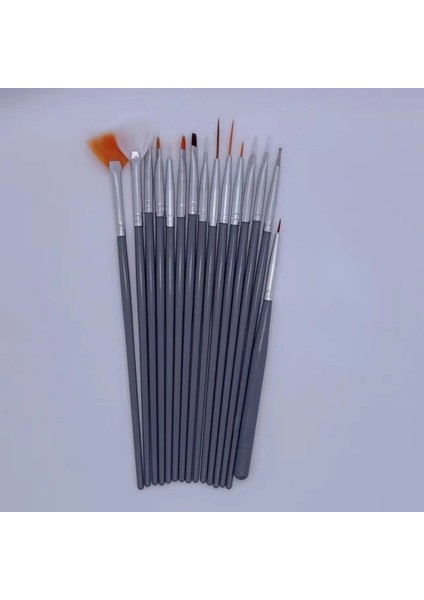 Gri 15 Adet Çivi Resim Fırçası Kalem 3D Ipuçları Desen Fototerapi Akrilik Uv Jel Uzatma Oluşturucu Kaplama Boyama Kalem Dıy Manikür Araçları (Yurt Dışından)