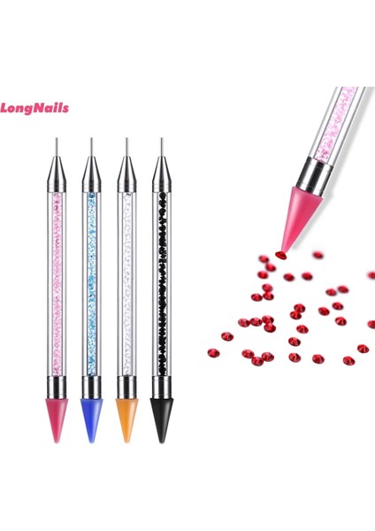 Rastgele Renk 14.5mm Çift Taraflı Balmumu Tırnak Süsleyen Kalem Ss-Rhinestones Seçici Rastgele Renk Elmas Dolgu Kolu Nailart Yapışkan Balmumu Kalem Araçları TB16 (Yurt Dışından) fiyatları