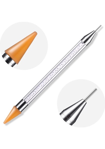 Rastgele Renk 14.5mm Çift Taraflı Balmumu Tırnak Süsleyen Kalem Ss-Rhinestones Seçici Rastgele Renk Elmas Dolgu Kolu Nailart Yapışkan Balmumu Kalem Araçları TB16 (Yurt Dışından) indirimleri