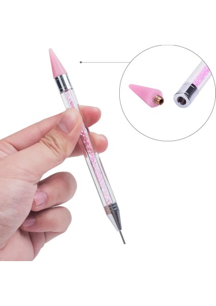 1 Adet Mavi Çift Başlı Tırnak Nokta Matkap Mum Boya Kristal Tırnak Kalem Tırnak Nokta Matkap Kalem Tırnak Aracı Set (Yurt Dışından) modelleri