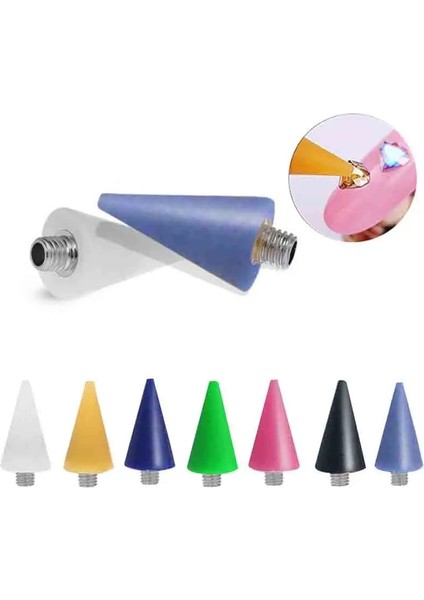 Pembe 1 Adet Değiştirilebilir Tırnak Süsleyen Balmumu Kalem Kafa Boncuk Rhinestones Taşlar Seçici Kendinden Yapışkanlı Nail Ipuçları Toplama Aracı Süsleyen Kalem (Yurt Dışından)
