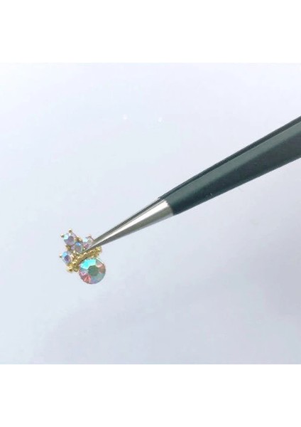 Gül Kırmızı 2 Kafa Düz Tırnak Cımbız Silikon Presleme Kafası ile 3D Etiket Rhinestones Su Etiket Seçici Metal Çivi Araçları (Yurt Dışından) fırsatları