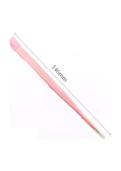 Pembe 2 Kafaları Düz Tırnak Cımbız Silikon Presleme Kafası ile 3D Etiket Rhinestones Su Etiket Seçici Metal Çivi Araçları (Yurt Dışından)