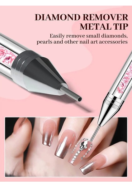 1 Adet Tırnak Taklidi Seçici Süsleyen Kalem, Rhinestones Için Balmumu Kalem, Çift Uçlu Yapay Elmas Taşlar Kristaller Çıtçıt Seçici Balmumu Kalem (Yurt Dışından) indirimleri