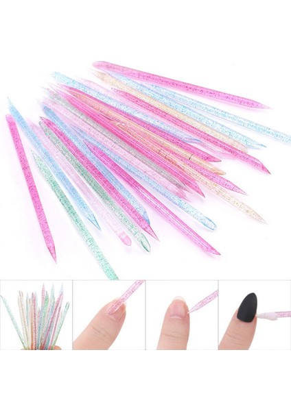 Mavi 50 Adet Tırnak Süsleyen Kalemler Parlak Dıy Ölü Cilt Itme Tırnak Noktası Kalemler Çift Kafa Manikür Temizleme Tırnak Sanat Kalemler Tırnak Salonu Için (Yurt Dışından) fiyatları