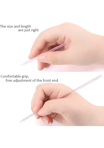 Mavi 50 Adet Tırnak Süsleyen Kalemler Parlak Dıy Ölü Cilt Itme Tırnak Noktası Kalemler Çift Kafa Manikür Temizleme Tırnak Sanat Kalemler Tırnak Salonu Için (Yurt Dışından) fırsatları