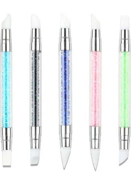 Siyah Çift Uçlu Nail Art Silikon Heykel Kalem 3D Oyma Dıy Glitter Toz Manikür Boyama Süsleyen Fırça Tırnak Ipuçları Aracı (Yurt Dışından) fiyatları
