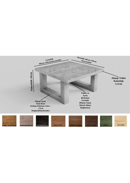 Fer Masif Ahşap Sehpa fiyatları