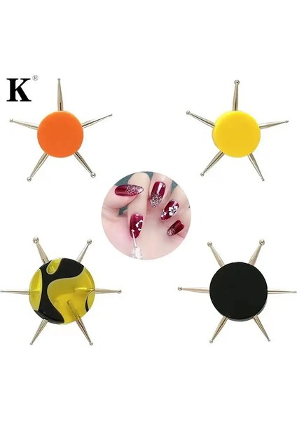 Turuncu 6 Kafa Nail Art Süsleyen Araçları Disk Tırnak Matkap Noktası Tırnak Araçları Nokta Boyama Araçları Tırnak Noktası Matkap Kalem (Yurt Dışından) fırsatları