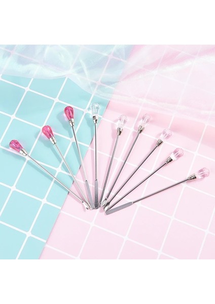 Çok 1 Adet Tırnak Karıştırma Iğnesi Süsleyen Araçları Alınan Rhinestones/karıştırma Jel Tozu Sıvı Manikür Tırnak Malzemeleri 3 Renk (Yurt Dışından) indirimleri