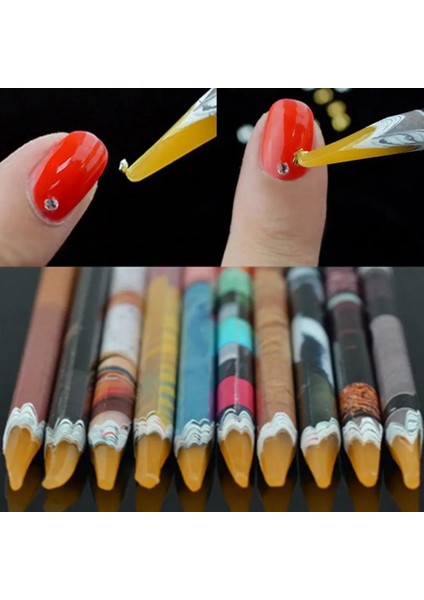 Mum Boya Balmumu Süsleyen Kalem Kalem Rhinestones Seçici Salon Manikür Sanat Aracı Süsleyen Araçları Süsleyen Kafa Taklidi ile Kullanılabilir (Yurt Dışından)