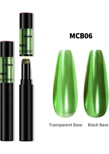 Mcb-06 1 Adet 18 Renk Neon Aurora Katı Toz Hava Yastığı Sihirli Kalem Nail Art Lazer Sihirli Ayna Etkisi Phantom Çivi Kalem Manikür Aracı (Yurt Dışından)