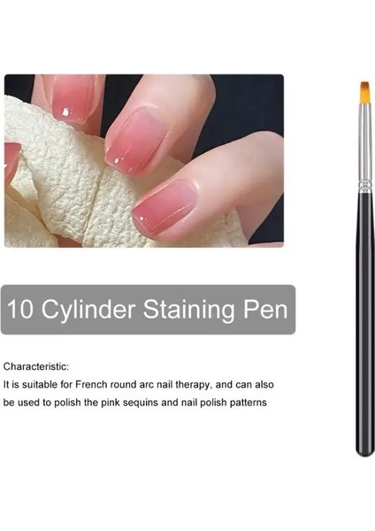 14 Nail Art Astar Fırçası Manikür Araçları Diy Çivi Nail Art Boyama Kalem Tırnak Fırçası Astar Çizim Makyaj Aracı Uv Jel Fırçalar (Yurt Dışından)