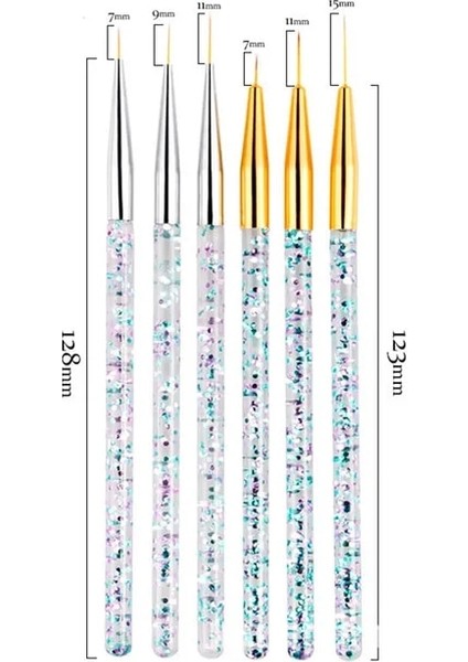 Açık Sarı 20 Adet/takım Tırnak Sanat Boyama Kalem Akrilik Uv Jel Glitter Çizim Dıy Boyama Çivi Fırçası Oyma Çiçek Kalemler Manikür Araçları (Yurt Dışından)