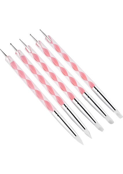 Mix A 2 Adet 1 ~ 10 Adet Çift Kafa Nail Art Süsleyen Kalemler Tırnak Matkap Noktası Tırnak Araçları Nokta Vida Çubuk Boyama Araçları Tırnak Noktası Matkap Kalem (Yurt Dışından) modelleri