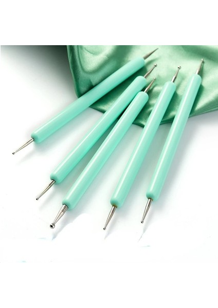 Mavi 5 Adet Set Uv Jel Boyama Tırnak Sanat Süsleyen Kalem Akrilik Saplı Taklidi Ahşap 2 Yollu Fırça Salon Dekorasyon Manikür Araçları Kiti (Yurt Dışından) modelleri