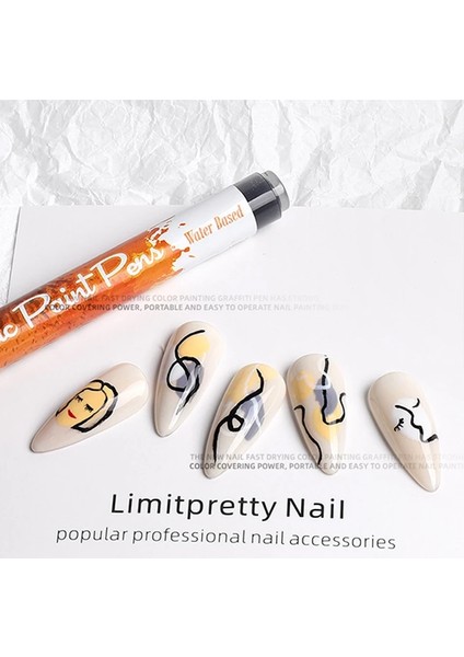 Altın Nail Art Graffiti Kalem Siyah Renk Uv Jel Lehçe Tasarım Nokta Boyama Detaylandırma Kalem Fırçalar Dıy Nail Art Graffiti Kalem Süslüyor Araçları (Yurt Dışından) modelleri