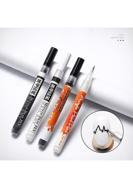 Altın Nail Art Graffiti Kalem Siyah Renk Uv Jel Lehçe Tasarım Nokta Boyama Detaylandırma Kalem Fırçalar Dıy Nail Art Graffiti Kalem Süslüyor Araçları (Yurt Dışından) fırsatları