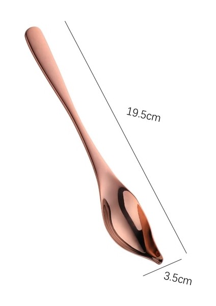 B Rose Aureate 2 In 1 Tadım Kaşığı Çift Fonksiyonlu Tat Kaşık Gümüş Parti Mutfak Aksesuarları Kokteyl Tadım Meze Çelik 304 (Yurt Dışından)