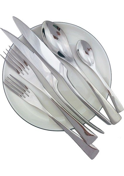 Çay Kaşığı Çay Kaşığı Çatal Gümüş Yaratıcı Yemek Takımı Ayna Lüks Gümüş Çatal 304 Paslanmaz Çelik Yemek Takımı Seti Biftek Bıçağı Çatallar (Yurt Dışından) fiyatları