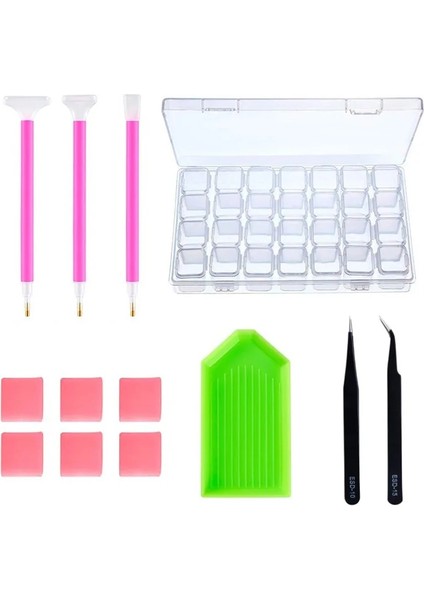 Set-2 1 Takım Dıy Tırnak Sanat Araçları Kiti 5d Elmas Boyama Rhinestones Pick Up Kalem Saklama Kutusu Tırnak Alet Setleri Sanat Dekorasyon Için H1032 (Yurt Dışından)