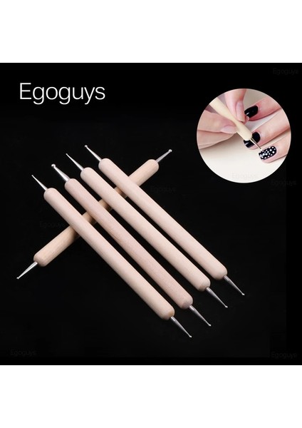 No.4 5 Adet 2 Yollu Ahşap Süsleyen Kalem Rhinestones Mücevher Seçici Kristal Toplama Tırnak Sanat Uv Jel Boyama Kabartma Noktalı Manikür Araçları (Yurt Dışından) indirimleri