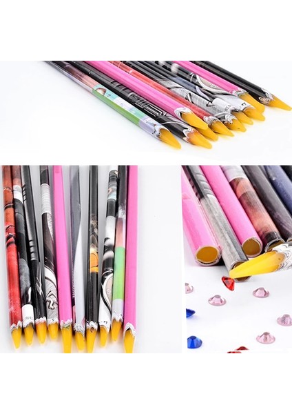 Sarı 1 Adet Tırnak Sanat Araçları Rhinestones Taşlar Toplama Kristal Balmumu Kalem Profesyonel Seçici Kalem Tırnak Sanat Dekorasyon Süsleyen Kalemler Araçları (Yurt Dışından) fırsatları