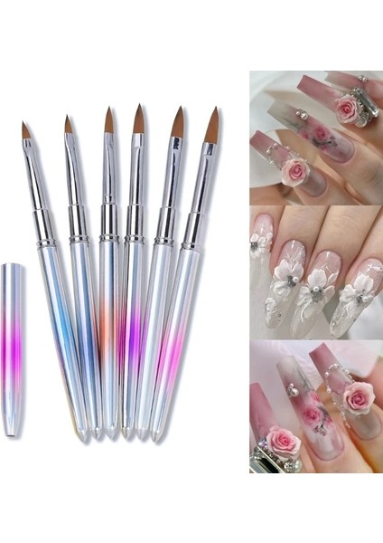 Manikür Rhinestones Akrilik Boya Fırçası E0BD Için Stil 5 Profesyonel Sanat Fırçaları (Yurt Dışından) modelleri
