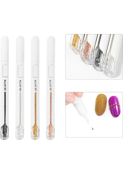 Siyah 1 Adet Nail Art Külçe Kalem Çelik Kalem Aracı Pick Up Küçük Top Havyar Çapı Çelik Boncuk Aksesuarları Süsleyen Aracı (Yurt Dışından) indirimleri