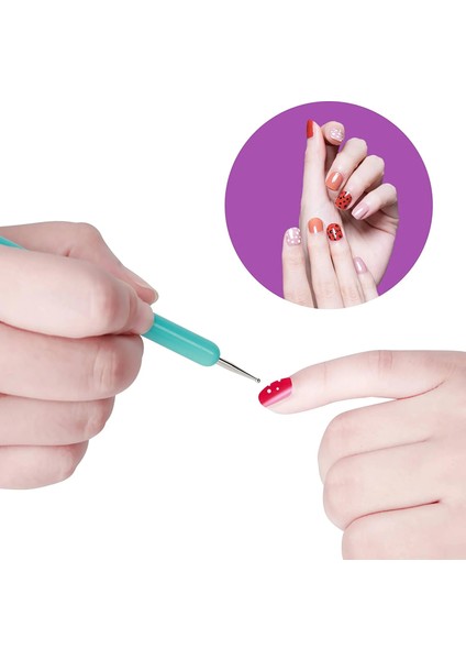 Pembe Beyaz 5 Adet Desen Izleme Stylus Topu Kabartma Stylus Transfer Kağıdı Izleme Araçları Çizim Sanat Süsleyen Araçları Tırnak Sanat (Yurt Dışından) fırsatları