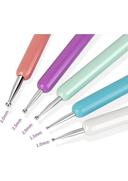 Pembe Beyaz 5 Adet Desen Izleme Stylus Topu Kabartma Stylus Transfer Kağıdı Izleme Araçları Çizim Sanat Süsleyen Araçları Tırnak Sanat (Yurt Dışından) indirimleri