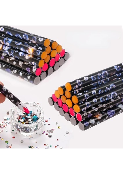 Sarı 1 Adet Tırnak Sanat Araçları Rhinestones Taşlar Toplama Kristal Balmumu Kalem Kalem Seçici Tırnak Sanat Dekorasyon Süsleyen Aracı Makyaj (Yurt Dışından) fiyatları