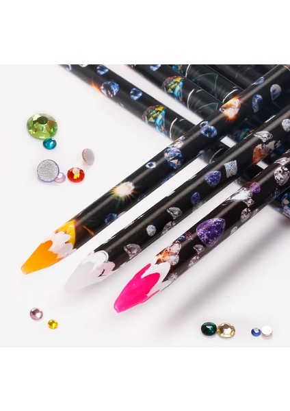 Sarı 1 Adet Tırnak Sanat Araçları Rhinestones Taşlar Toplama Kristal Balmumu Kalem Kalem Seçici Tırnak Sanat Dekorasyon Süsleyen Aracı Makyaj (Yurt Dışından) indirimleri