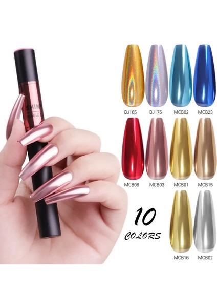 Mcb-15 1 Adet 18 Renk Neon Aurora Katı Toz Hava Yastığı Sihirli Kalem Nail Art Lazer Sihirli Ayna Etkisi Phantom Çivi Kalem Manikür Aracı (Yurt Dışından) indirimleri
