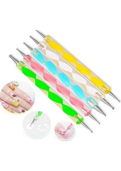 1 (5 Adet) 5 Adet/takım Çift Kafa Nail Art Süsleyen Kalemler Tırnak Matkap Noktası Araçları Nail Art Rhinestones Taşlar Toplama Kristal Süsleyen Kalem Manikür (Yurt Dışından) fırsatları