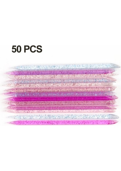 50 Adet-Mix Renk 50/100 Adet Kullanımlık Tırnak Eti Itici Kristal Sopa Çift Uçlu Nail Art Tırnak Eti Çıkarıcı Aracı Pedikür Bakımı Tırnak Manikür Araçları (Yurt Dışından)