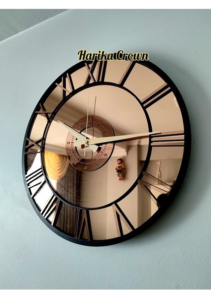 Gerçek Aynalı Dekoratif Duvar Saati (40 Cm)