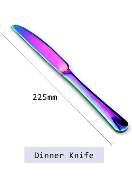 Yemek Bıçağı Jankng Paslanmaz Çelik Yemek Takımı Seti Gökkuşağı Renkli Çatal Bıçak Takımı Bulaşık Makinesinde Yıkanabilir Akşam Yemeği Batı Sofra Mutfak Aksesuarları (Yurt Dışından) modelleri