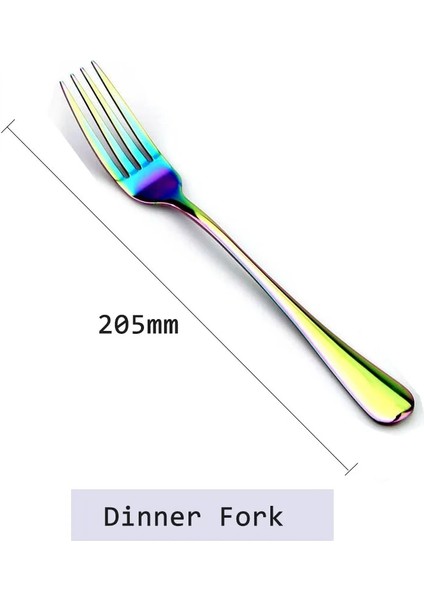 Yemek Bıçağı Jankng Paslanmaz Çelik Yemek Takımı Seti Gökkuşağı Renkli Çatal Bıçak Takımı Bulaşık Makinesinde Yıkanabilir Akşam Yemeği Batı Sofra Mutfak Aksesuarları (Yurt Dışından) fırsatları